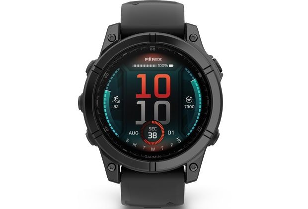 Smartwatch Garmin Fenix E 47mm - Slate Gray Steel with Black Silicone Band